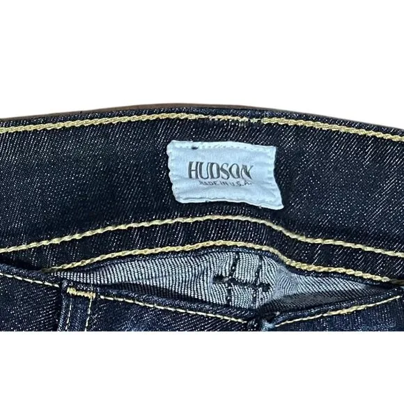 Hudson Signature Jeans Women Petite Size 27 Boot Cut Mid Rise Stretch Blue
