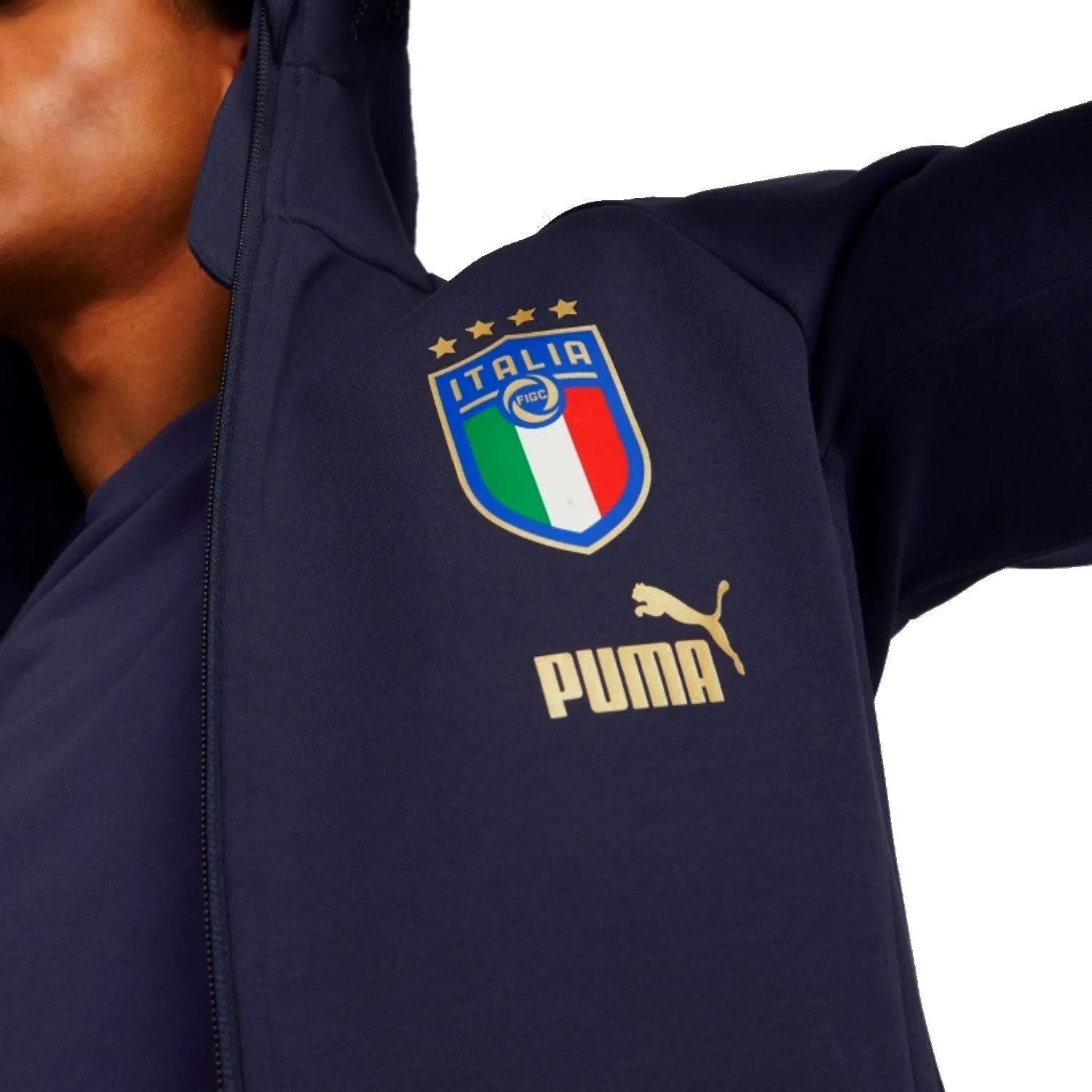 Italy navy Casual presentation Soccer jacket 2022/23 - Puma