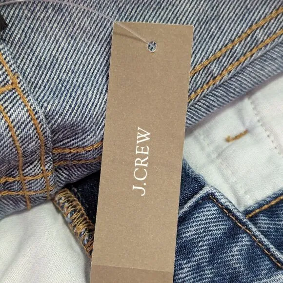 J. Crew Cut Off Denim Jean Shorts Relaxed Mid Rise NWT #BF378 Sz 27 Summer
