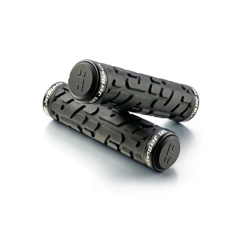 JetBlack Rivet Lock On Grips 133mm | Black