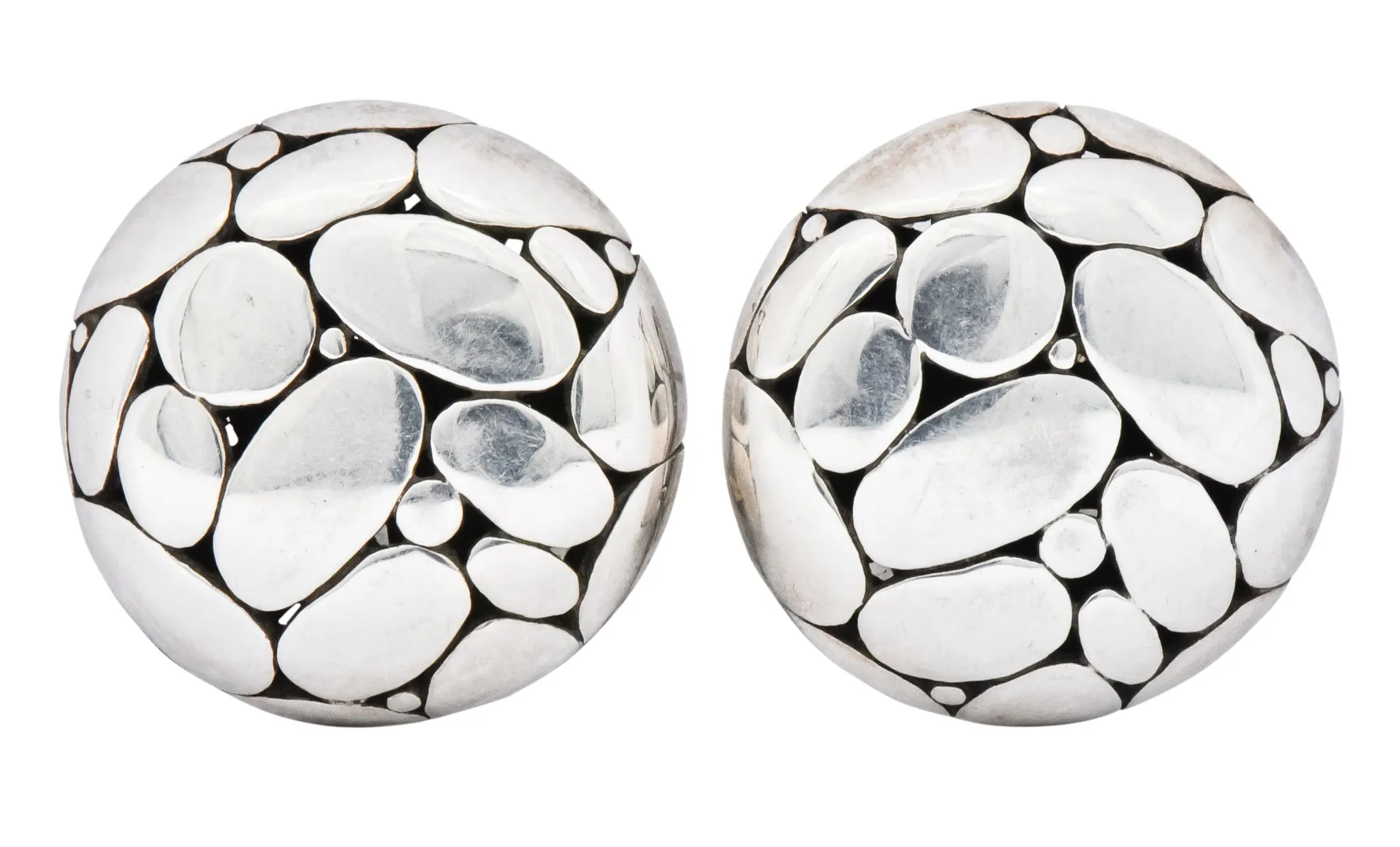 John Hardy Vintage Sterling Silver Dot Earrings