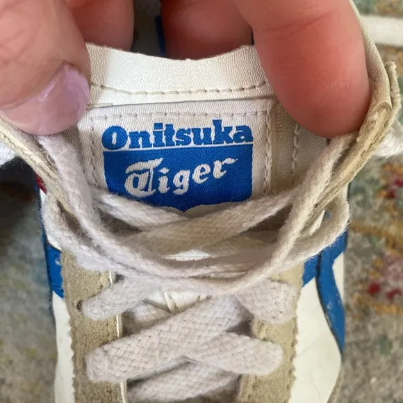 Kid ASICS Onitsuka Tiger Mexico 66 Sneaker Sz 10 White Red Blue Tri Color Unisex