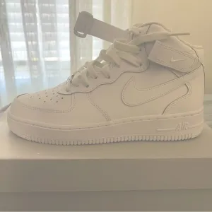 Kids Air Force 1 Mid-LE White Shoes