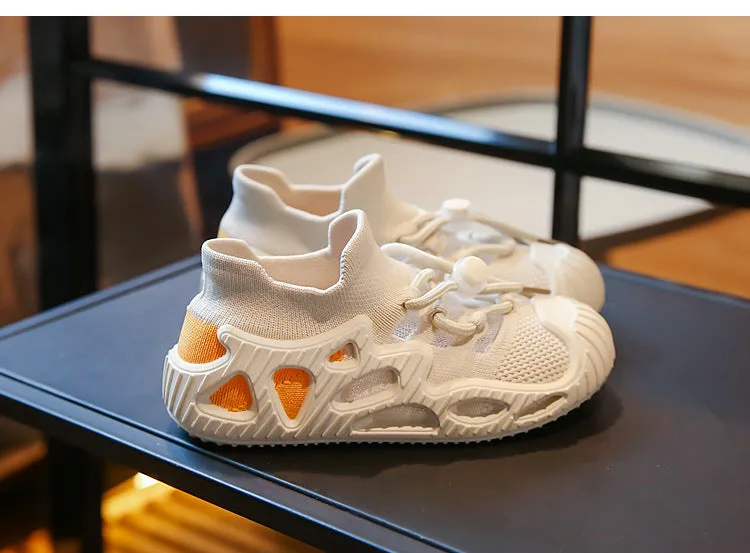 Kids Breathable HQ Tennis White Jogger Shoes 2599 C