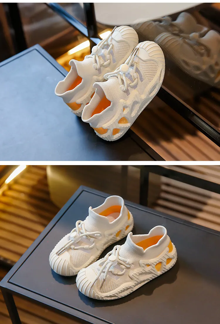 Kids Breathable HQ Tennis White Jogger Shoes 2599 C