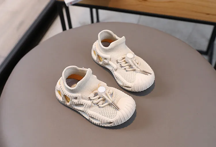 Kids Breathable HQ Tennis White Jogger Shoes 2599 C