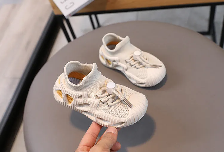 Kids Breathable HQ Tennis White Jogger Shoes 2599 C