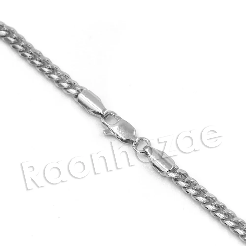 King Crown Z Initial Pendant Necklace Set. (Silver)