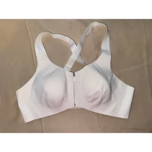 Knix White Catalyst Front Zip Sports Bra size 5