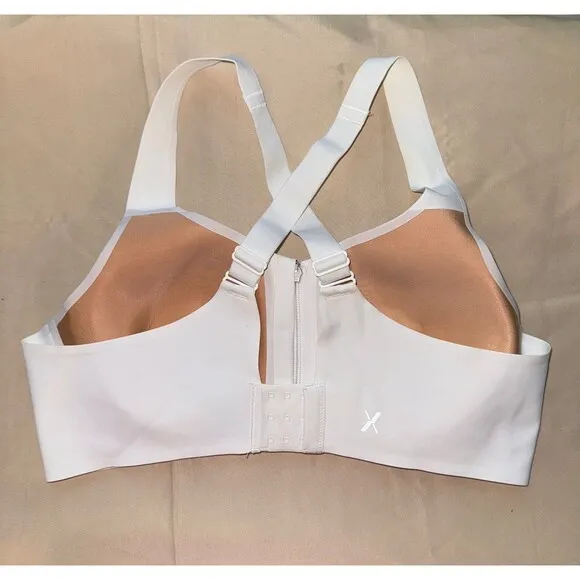 Knix White Catalyst Front Zip Sports Bra size 5