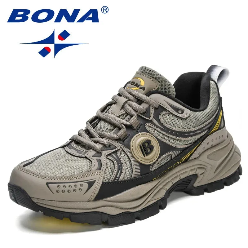 Leather Mesh Jogging  Breathable Running Shoes Sports Trainers For men