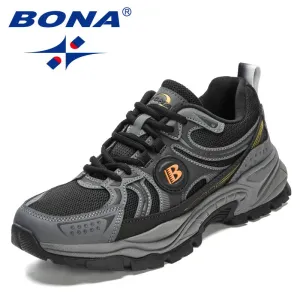 Leather Mesh Jogging  Breathable Running Shoes Sports Trainers For men