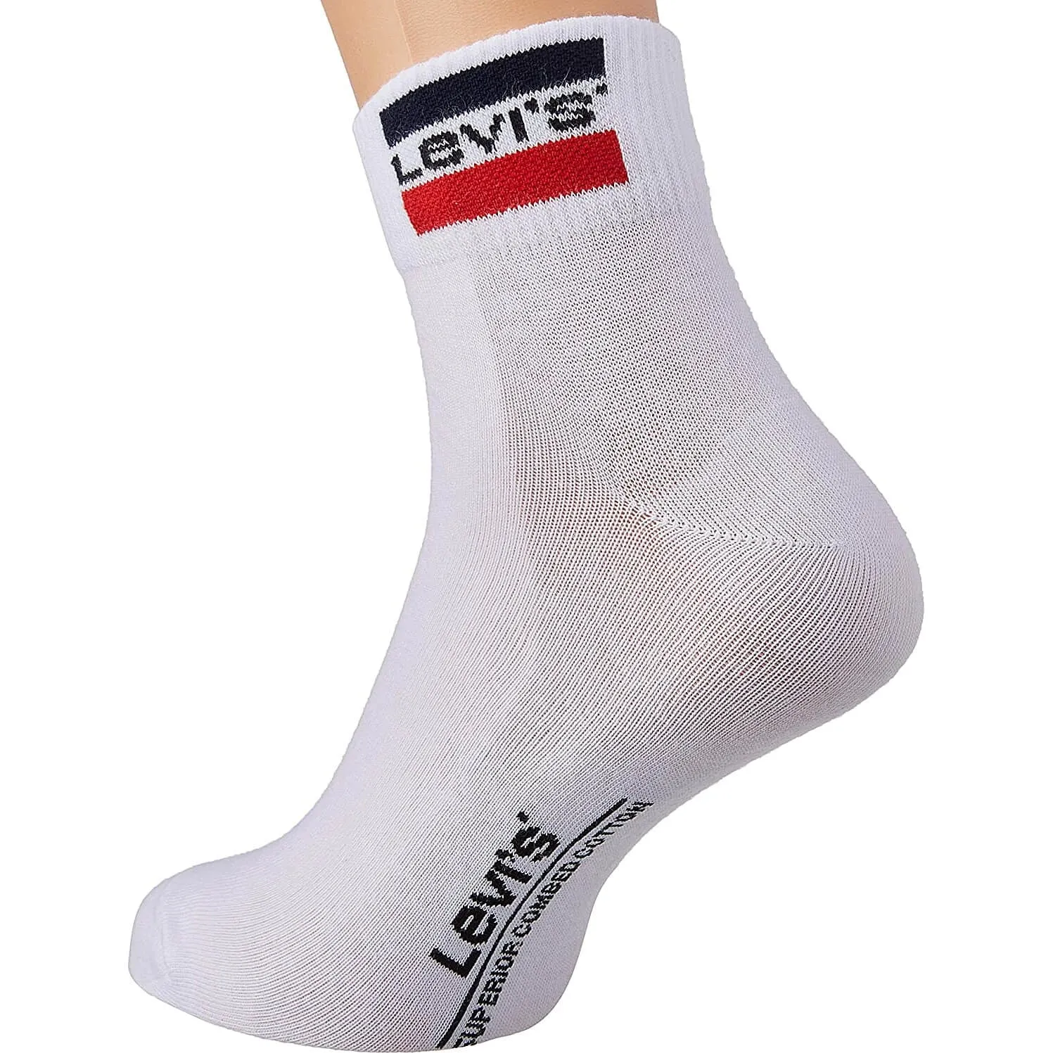 Levis Mid Cut Sprtwr Logo 2P White