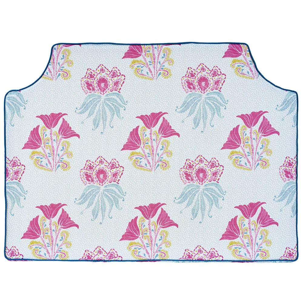 Lilly Fuchsia with Teal Pipe Headboard