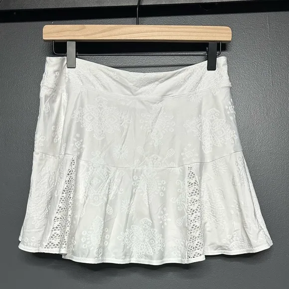 Lilly Pulitzer Coquina Tennis Skort Tennis Monkey Knit Jacquard Resort White M