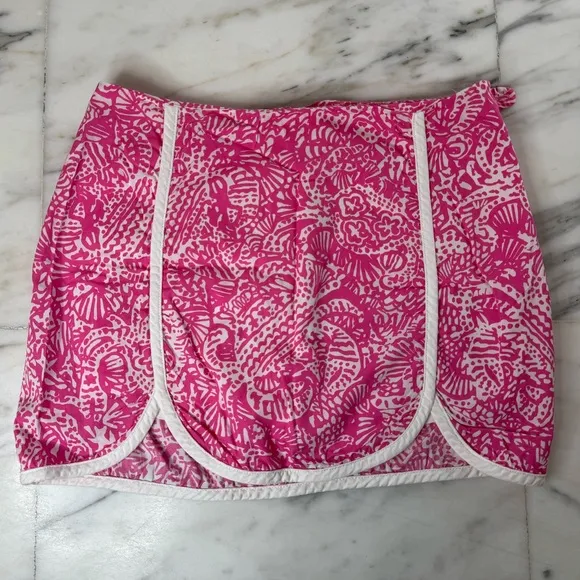 Lilly Pulitzer Tennis/Golf Skort in Pink &amp; White,‎ Size 00