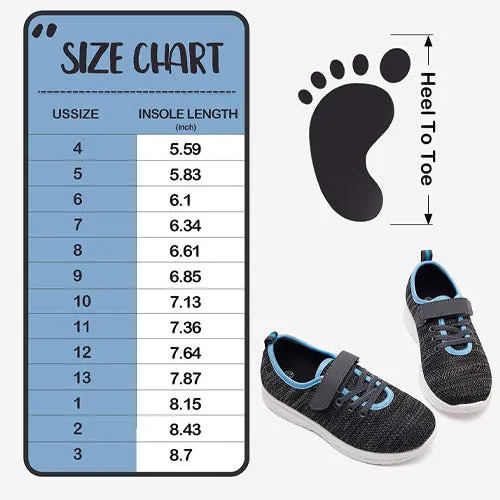 Little Kid Running/Walking Tennis Shoes Blue Black- KOMFORME