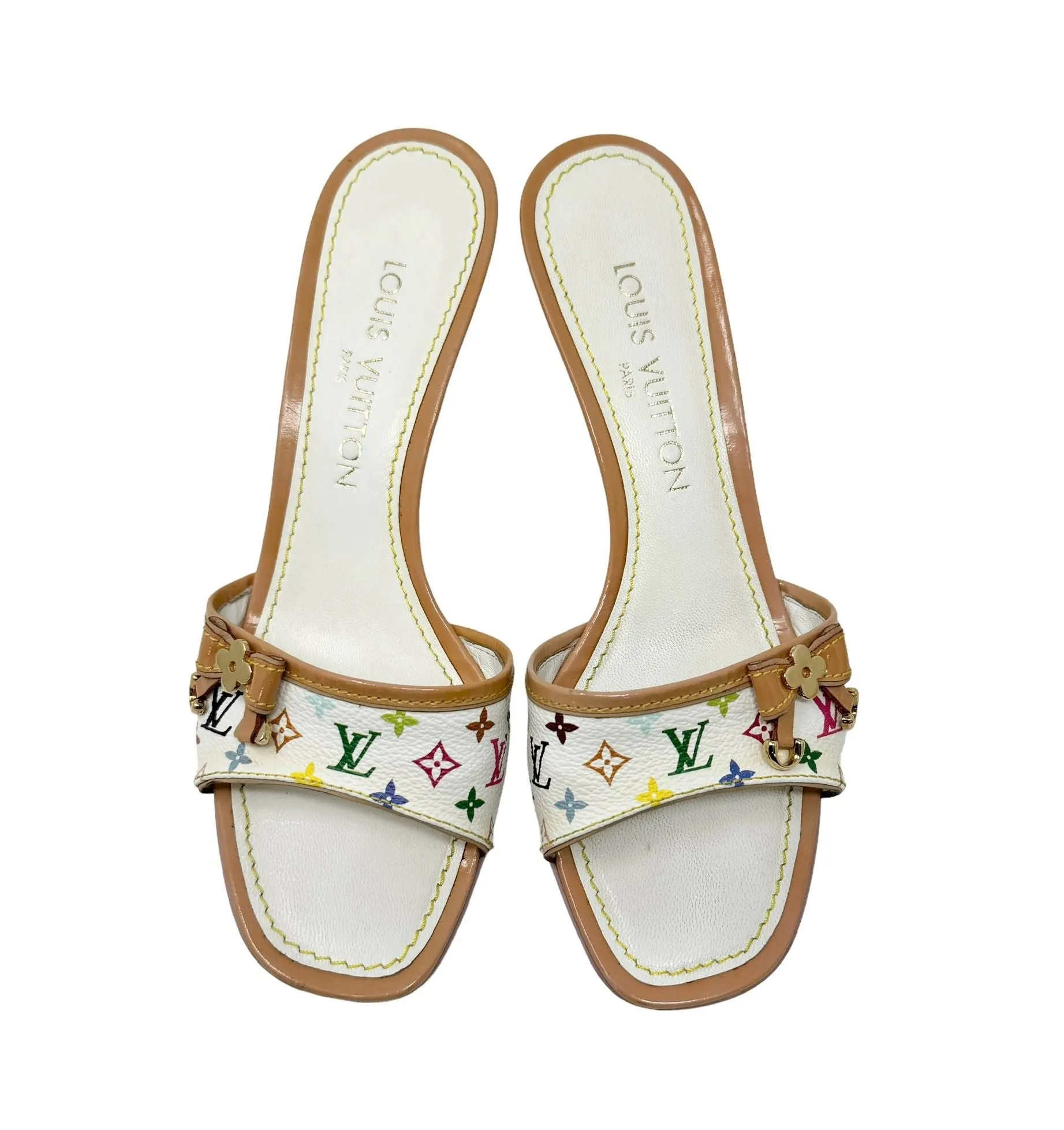 Louis Vuitton Multicolor Monogram Kitten Heels
