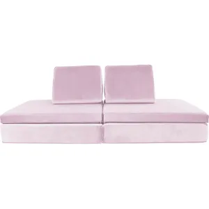 Lounger Kids lay Couch with 2 Foldable Base Cushions and Triangular