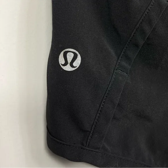 Lululemon Run: Speed Up Short 2.5&quot; Size 8 Black With Inner Brief Back Zip Pocket