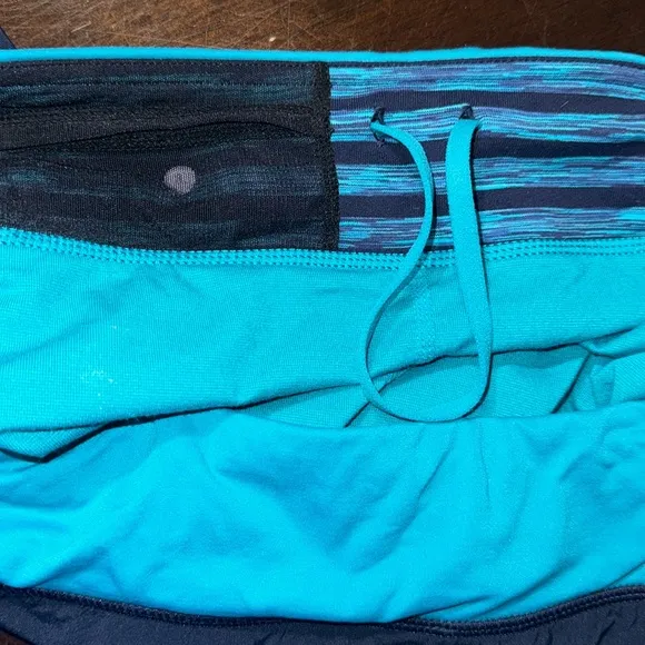 Lululemon Run Speed Wet Dry Warm Skirt size 8 Navy Blue