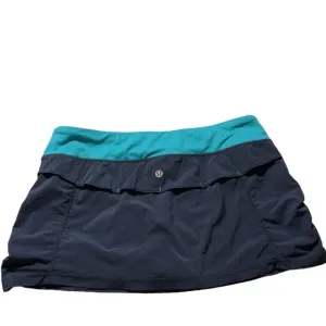 Lululemon Run Speed Wet Dry Warm Skirt size 8 Navy Blue