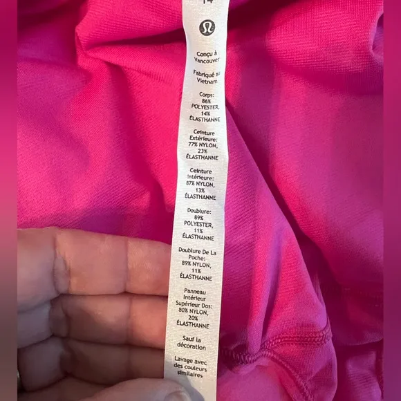 Lululemon Speed Up LR Low Rise Short 2.5&quot; Lined SNCP Sonic Pink Size 14 NWT
