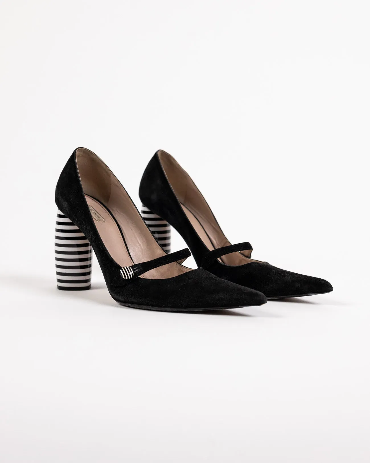 Marc Jacobs Vintage Stripe Mary Jane Heels