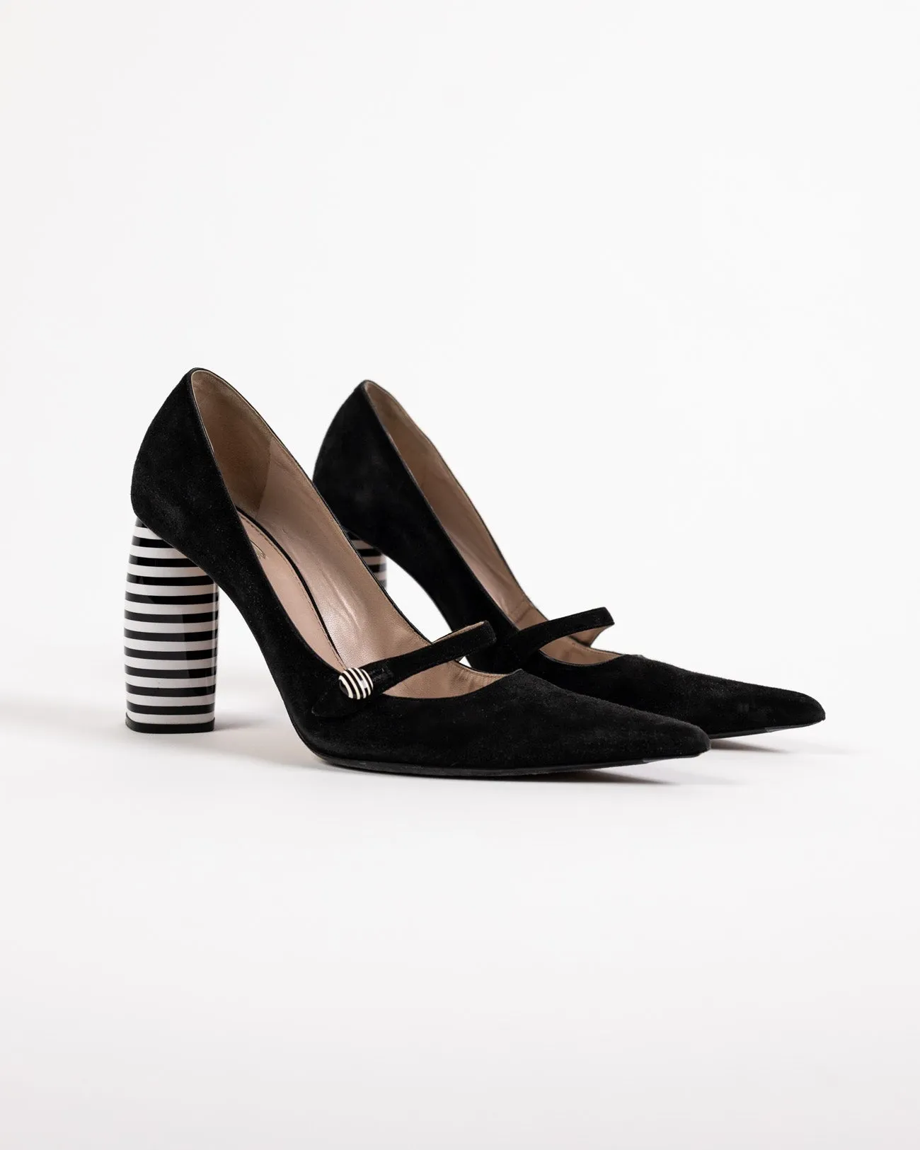 Marc Jacobs Vintage Stripe Mary Jane Heels