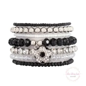 Match Day Magic - Soccer 6 Piece Bracelet Stack