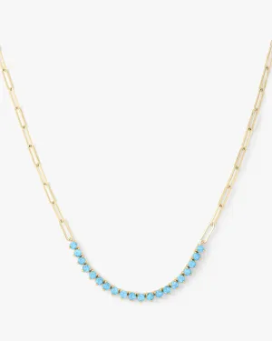 Melinda Maria Blue Opal Not Your Basic Samantha Tennis Necklace