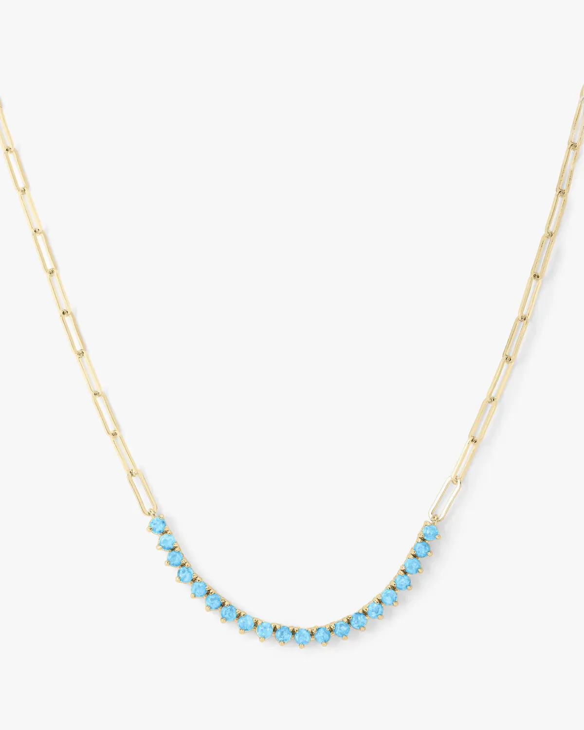 Melinda Maria Blue Opal Not Your Basic Samantha Tennis Necklace