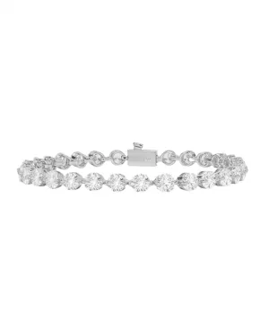 Melinda Maria She's An Icon Tennis Bracelet in Silver-White