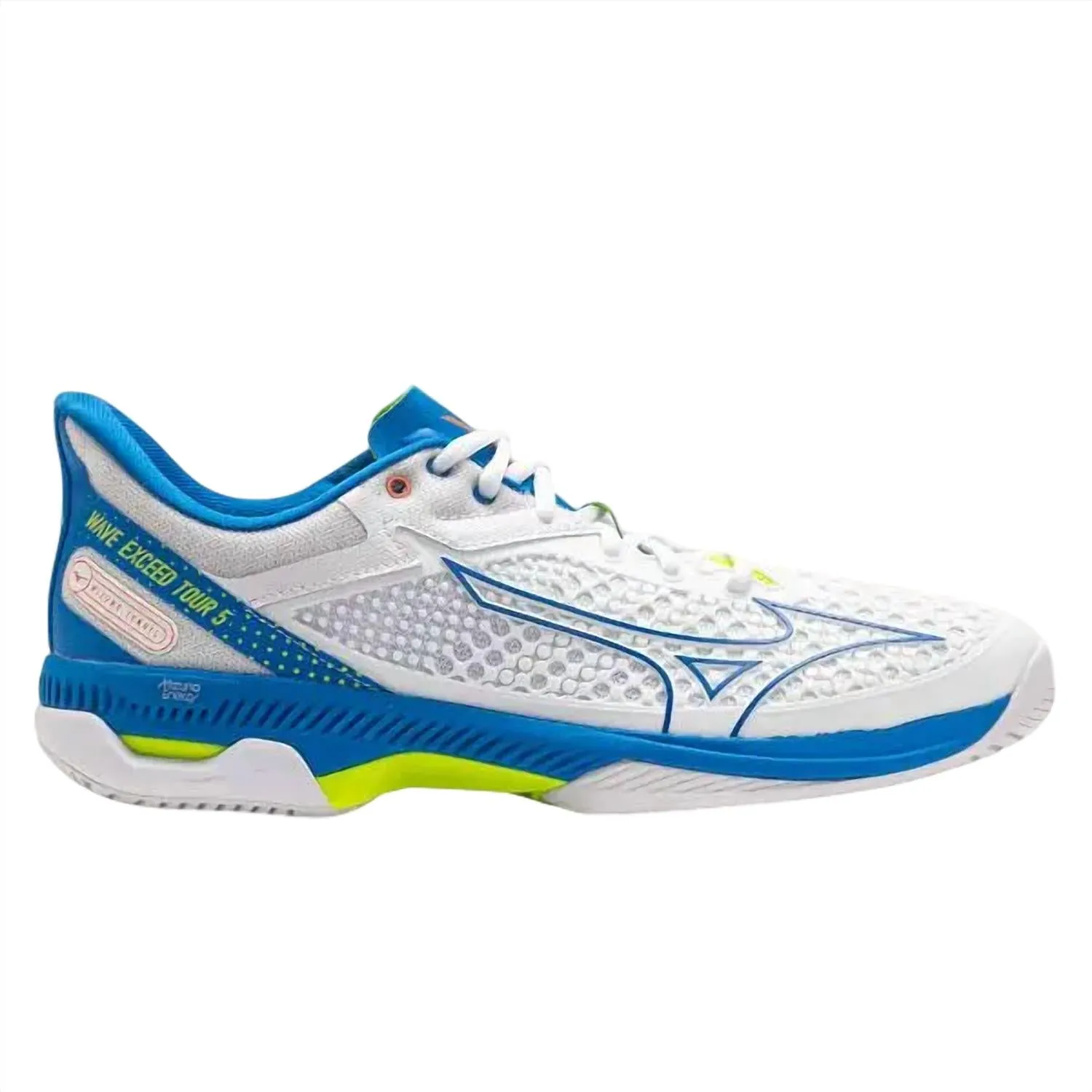 Men's Wave Exceed Tour 5 Tennis Shoe In White/blue