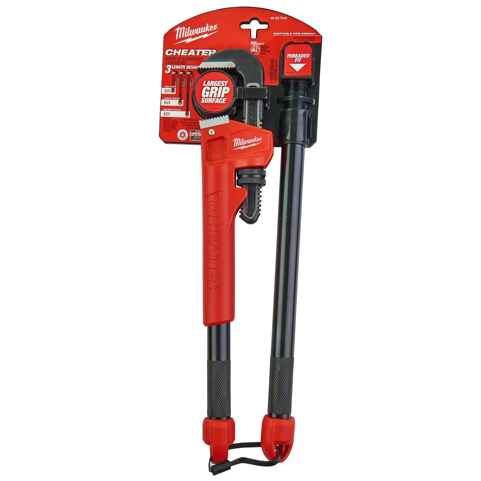 Milwaukee Adaptable Pipe Wrench Cheater 250mm 450mm 600mm