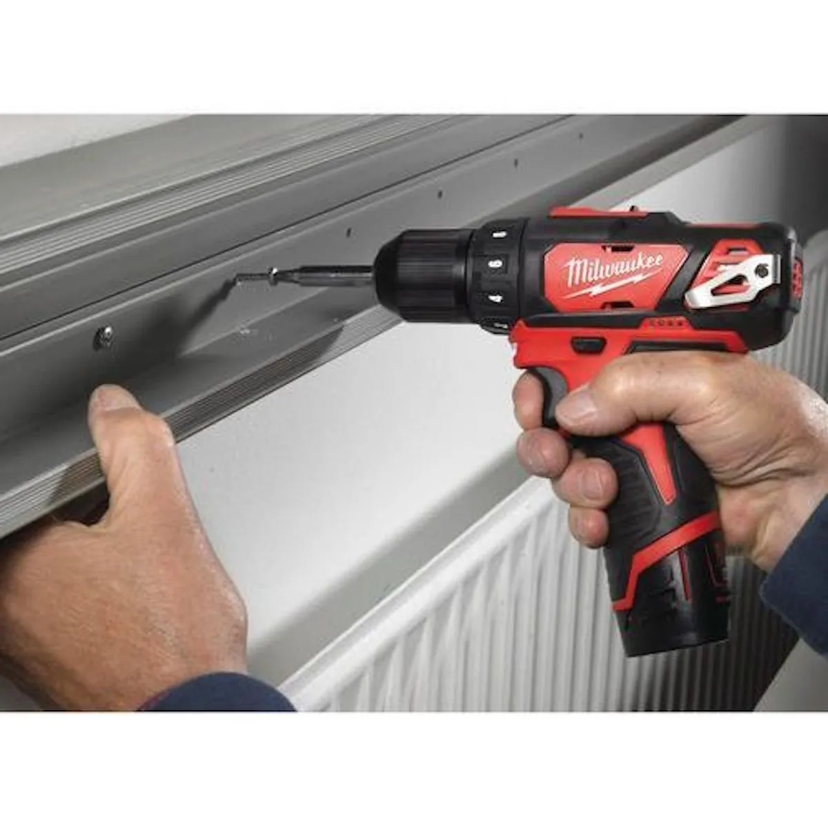 Milwaukee M12BPD Cordless 12V 2 Speed Sub Compact Percussion Hammer Drill