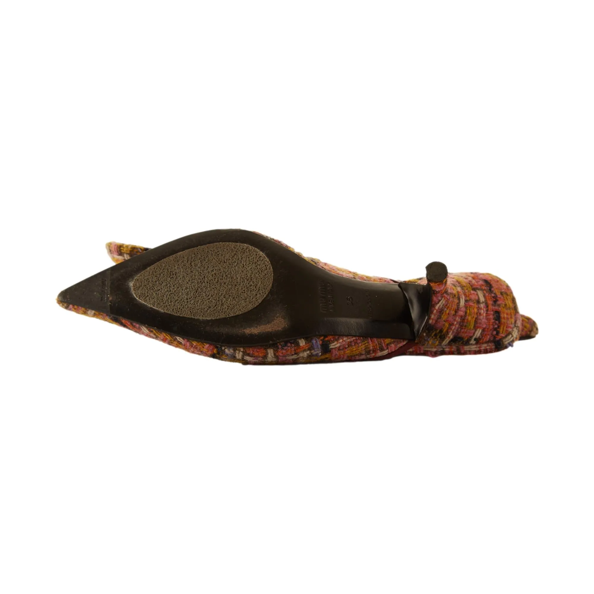 Miu Miu Plaid Tweed Kitten Heels