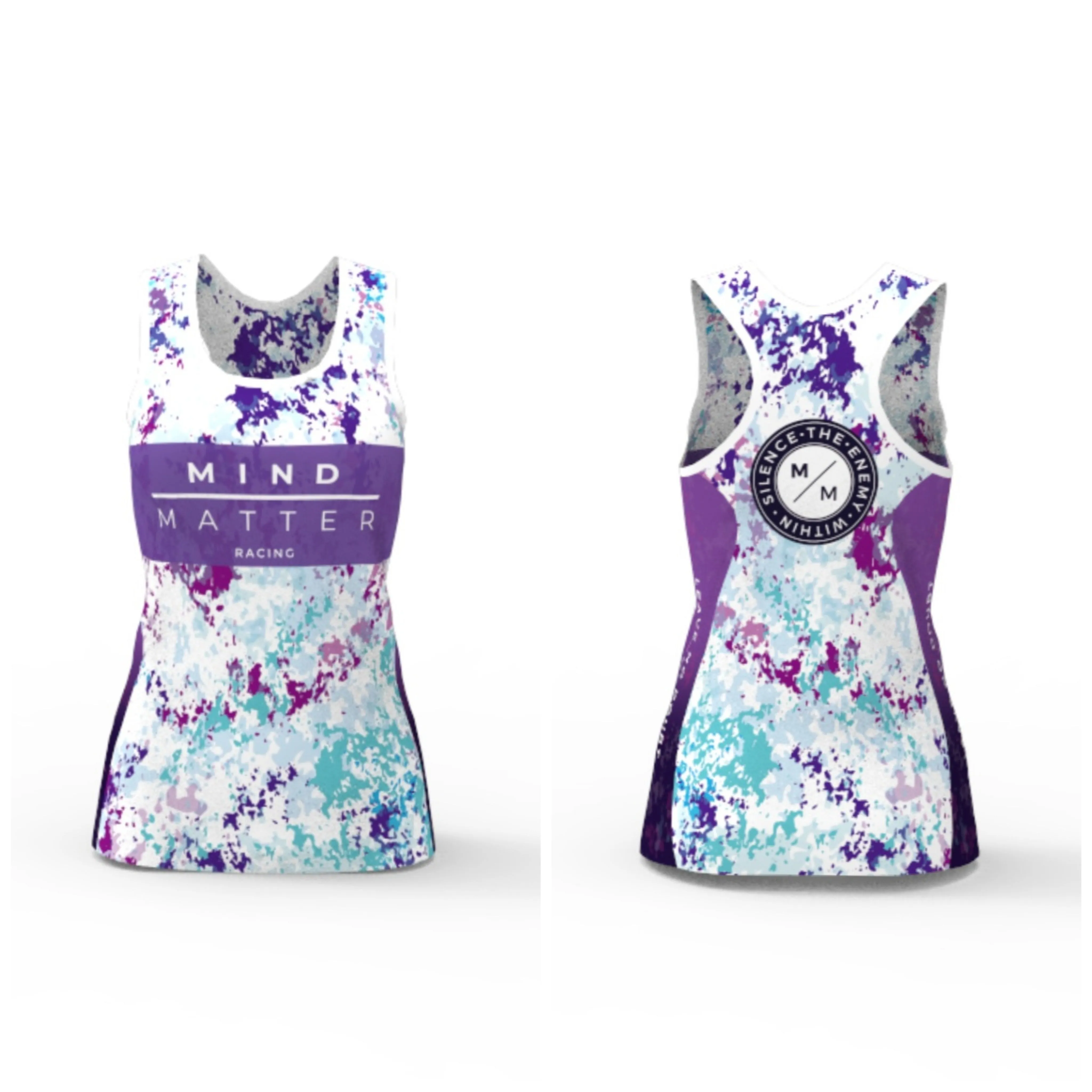 MM Racing - Purple Paint Splash - Run Singlet
