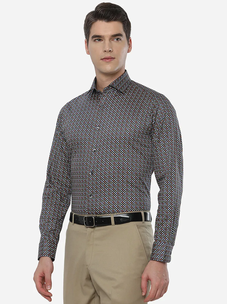 Multicolor Printed Slim Fit Party Wear Shirt | Wyre