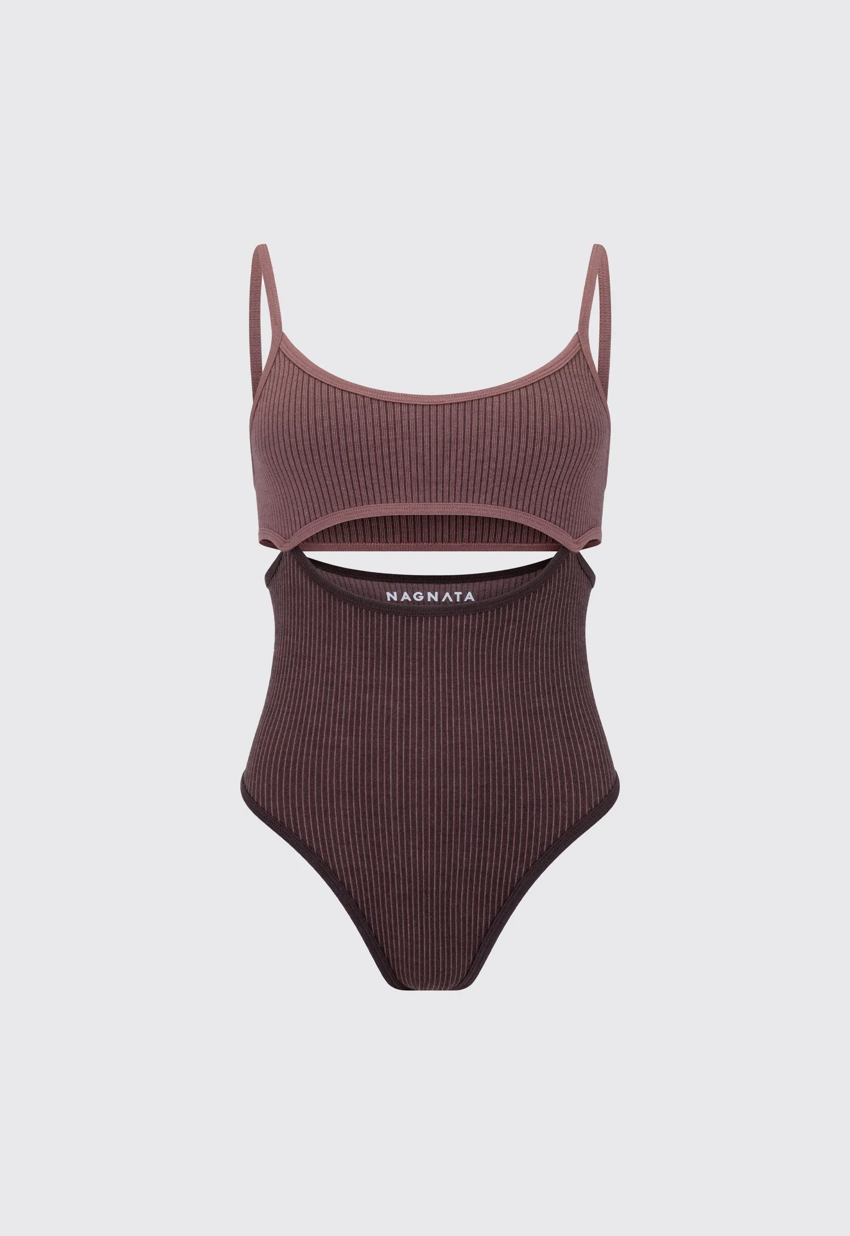 NAGNATA Splice Bodysuit - Chocolate Brown