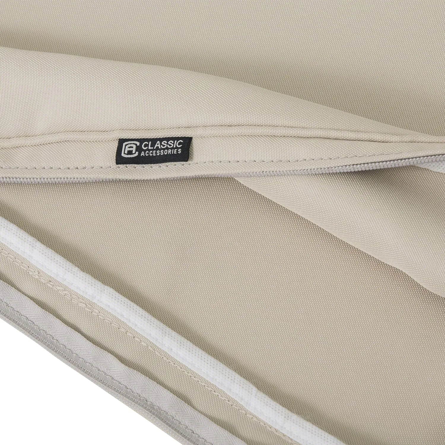 NEW Classic Accessories Montlake Chaise Cushion Foam & Slip Cover, Antique Beige, 72x21x3 Thick, Retails $339