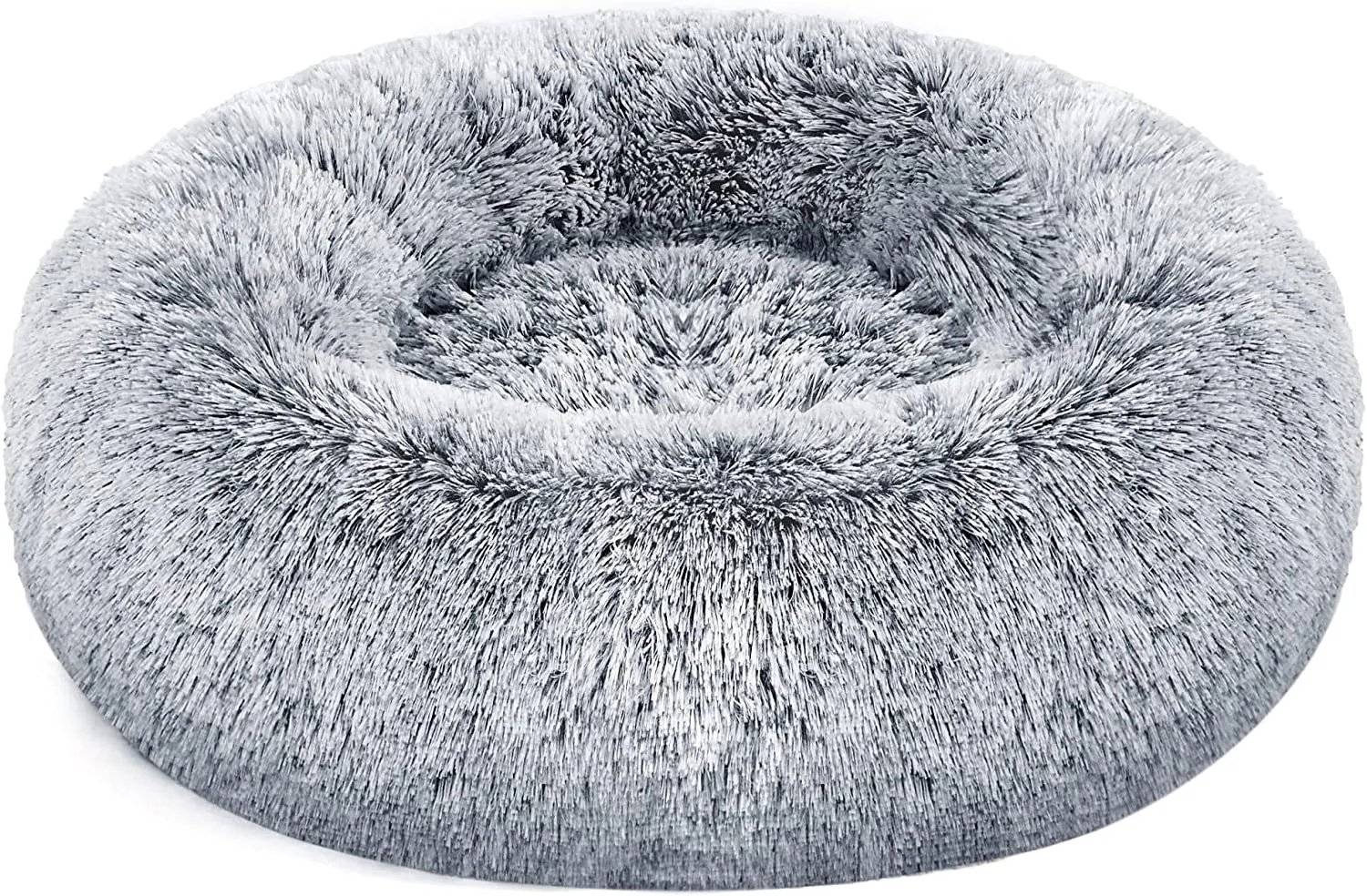 NEW FEANDREA Dog Bed, Cat Bed, Soft Plush Surface, Donut-Shaped Dog Sofa with Removable Inner Cushion, Washable