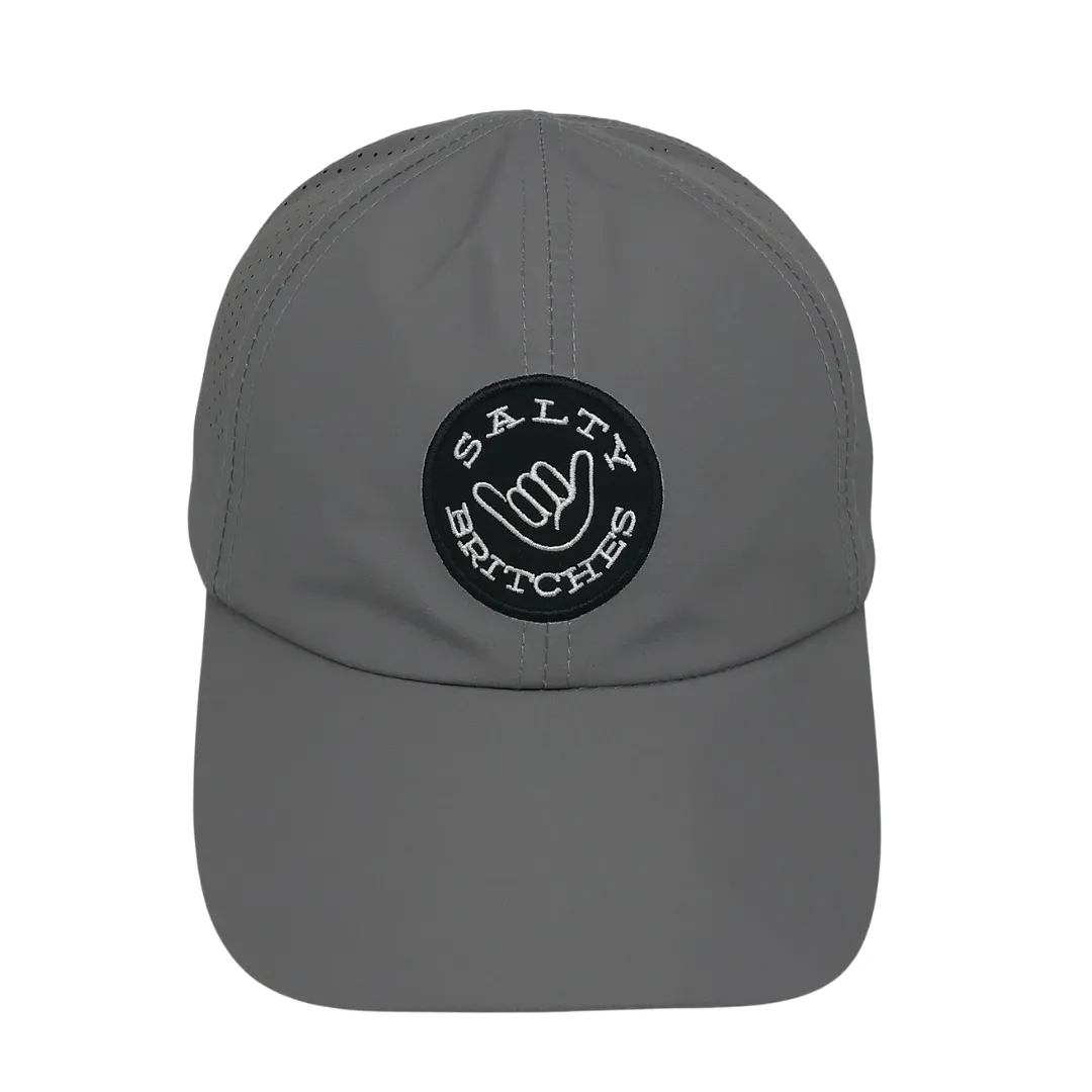 NEW Salty Elite Grey Laser Cut Hat by Boco with Black Salty Patch