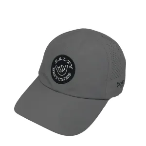 NEW Salty Elite Grey Laser Cut Hat by Boco with Black Salty Patch