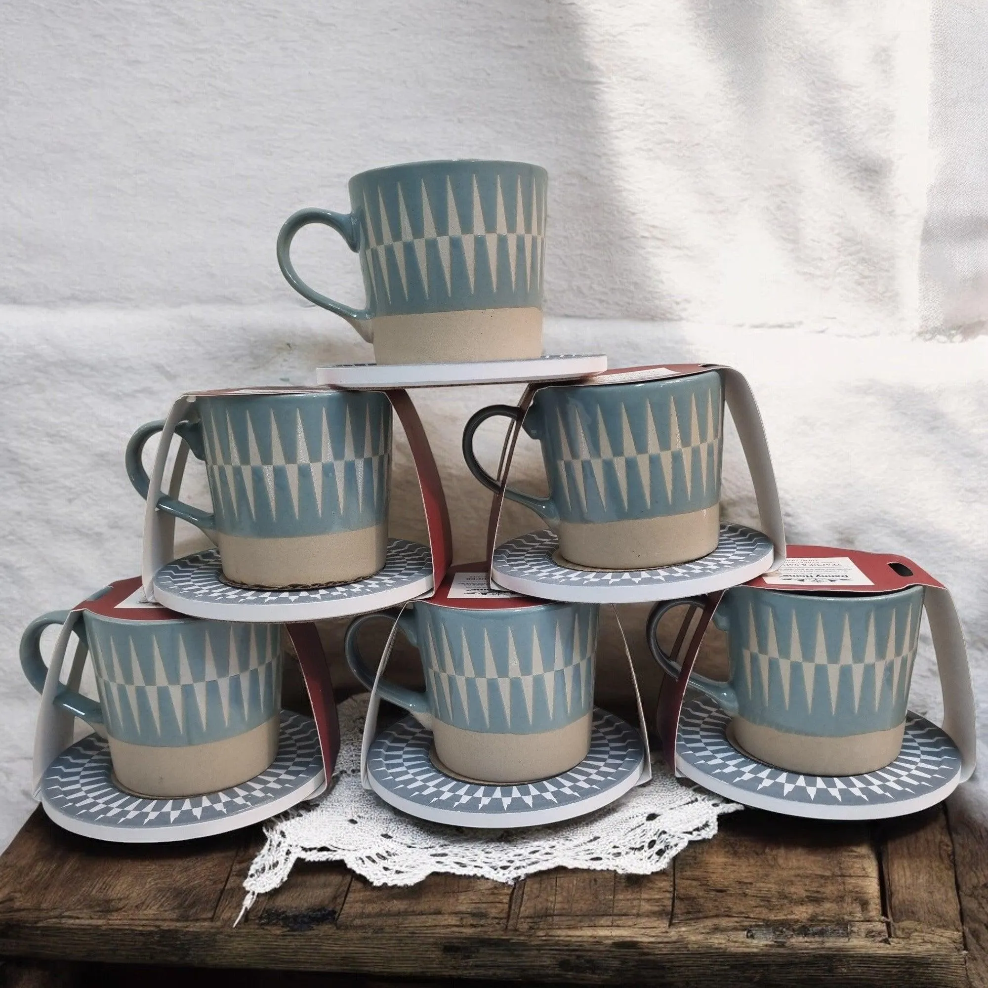 Nordic Thesame - Ceramic Mugs with Coasters