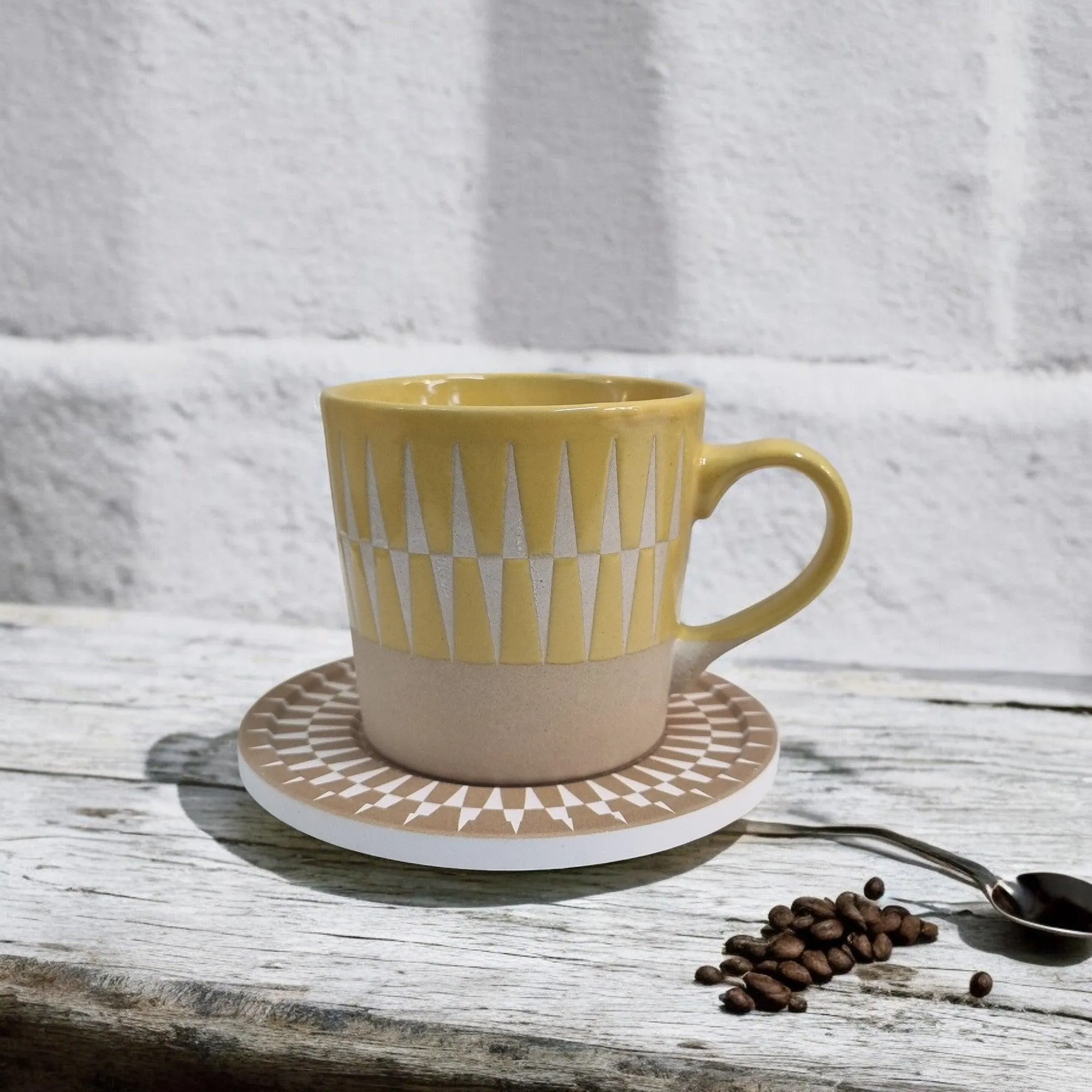 Nordic Thesame - Ceramic Mugs with Coasters