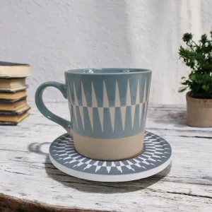 Nordic Thesame - Ceramic Mugs with Coasters