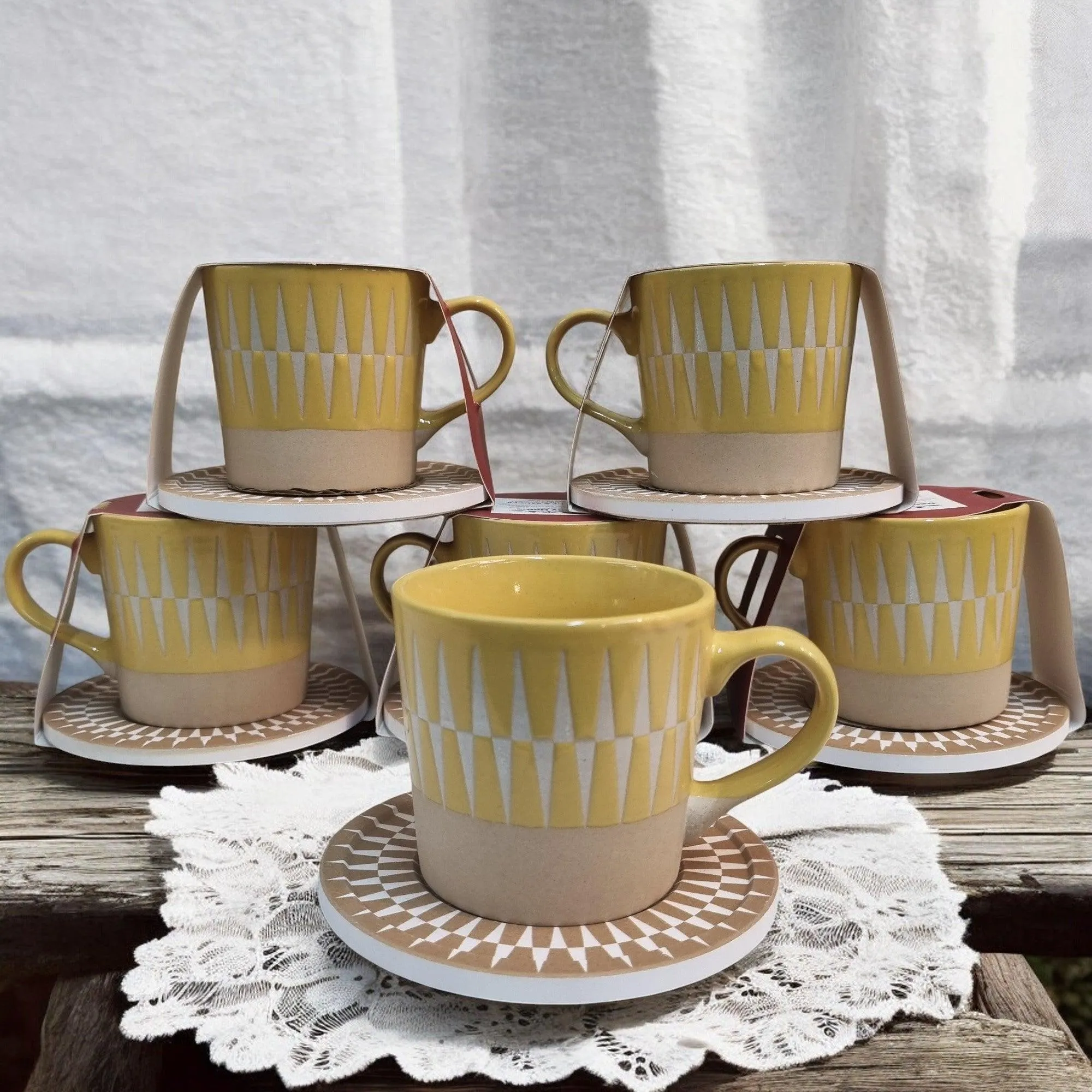 Nordic Thesame - Ceramic Mugs with Coasters