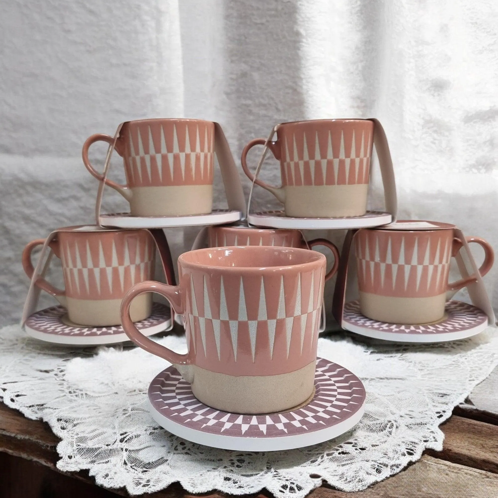 Nordic Thesame - Ceramic Mugs with Coasters