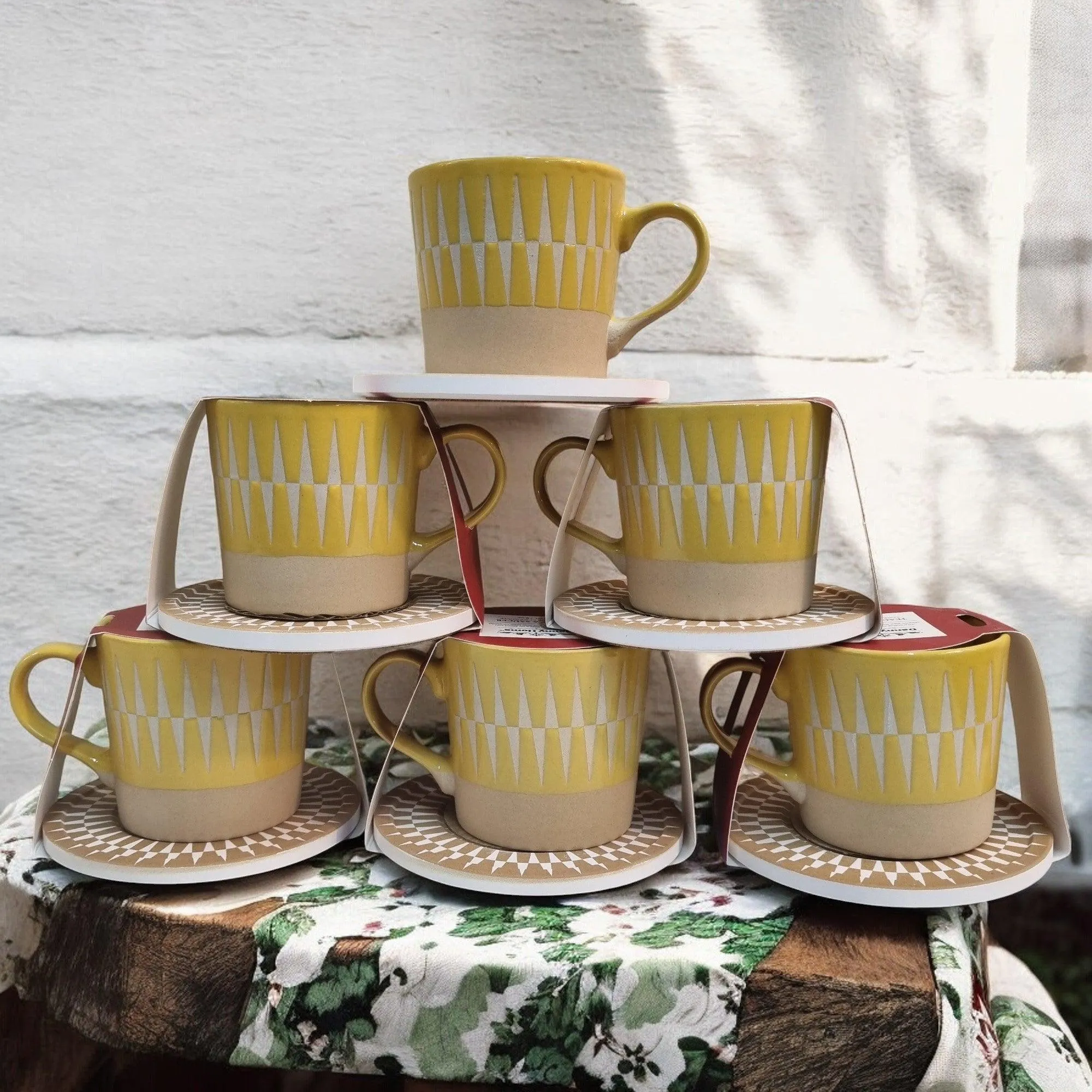 Nordic Thesame - Ceramic Mugs with Coasters